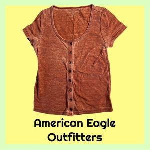 AMERICAN EAGLE Orange BoHo Top